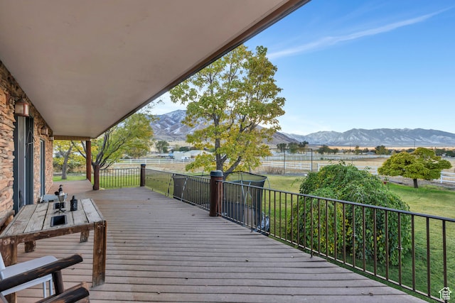 1122 Ironwood Rd, Erda, UT 84074 - wooden terrace featuring a mountain view