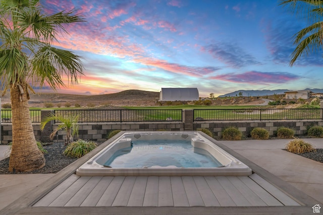 1498 W Torrey Pines Rd, Hurricane, UT 84737 - view of pool with a mountain view and a fenced backyard