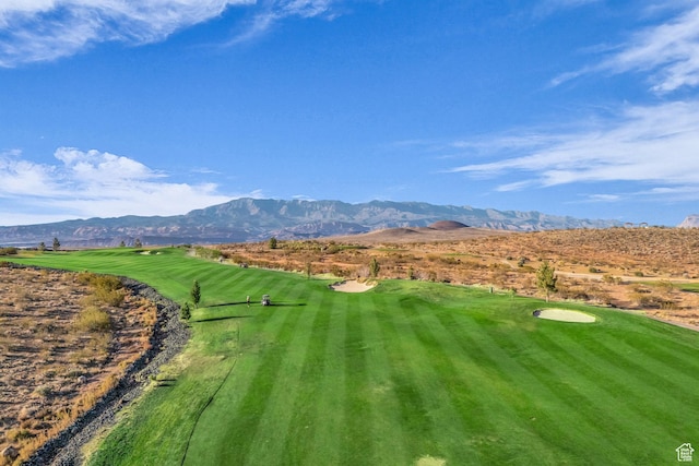 1498 W Torrey Pines Rd, Hurricane, UT 84737 - bird's eye view of a mountain backdrop and a local golf course