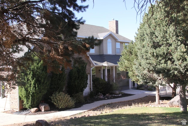 1627 W 950 S, Parowan, UT 84761 - view of front of house with a chimney and a shingled roof