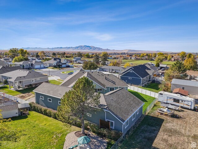 967 W Yamada Ct S, Syracuse, UT 84075 - aerial view of residential area with a mountainous background