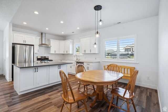 967 W Yamada Ct S, Syracuse, UT 84075 - dining space with recessed lighting and dark wood finished floors