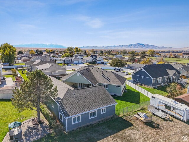 967 W Yamada Ct S, Syracuse, UT 84075 - aerial perspective of suburban area featuring mountains