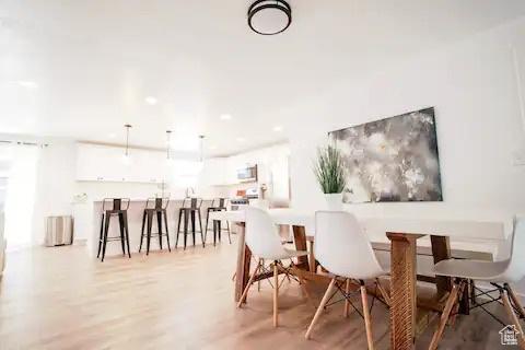 1065 E 22nd St, Ogden, UT 84401 - dining area featuring light wood finished floors