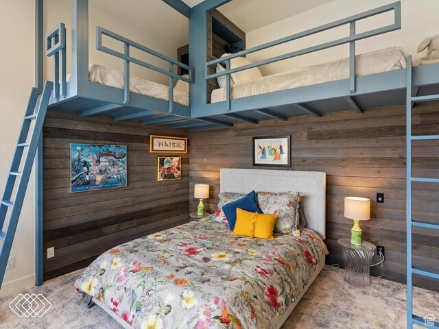 5731 E Porcupine Ridge Dr N, Eden, UT 84310 - bedroom featuring wood walls