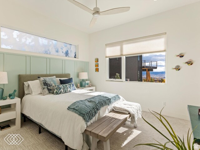 5731 E Porcupine Ridge Dr N, Eden, UT 84310 - bedroom featuring carpet and a ceiling fan
