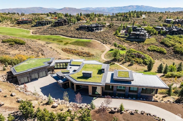 3821 Pinnacle Sky Loop, Park City, UT 84098 - aerial view of property and surrounding area with a mountain backdrop and a local golf course