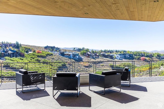 3821 Pinnacle Sky Loop, Park City, UT 84098 - view of patio / terrace with a mountain view and a balcony