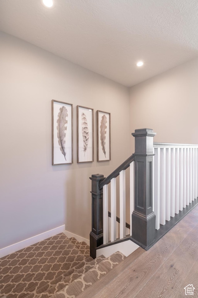 12751 S Harvest Ln W Unit 6, Riverton, UT 84096 - stairs featuring baseboards and recessed lighting