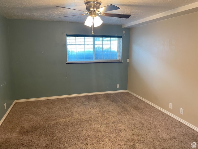 633 E 6910 S, Midvale, UT 84047 - empty room with a textured ceiling, carpet flooring, a ceiling fan, and baseboards