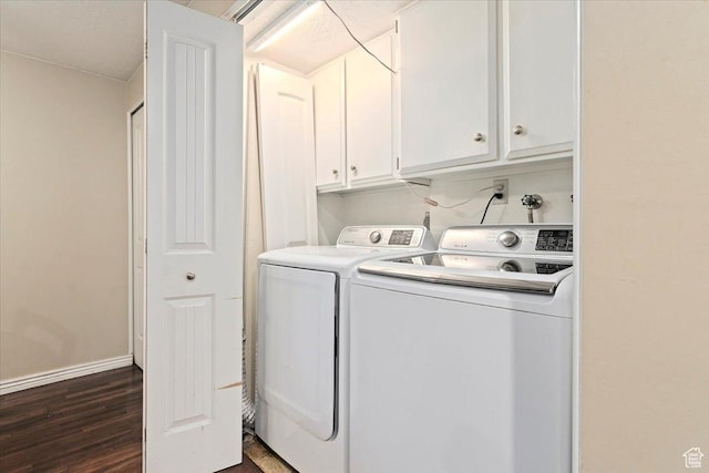633 E 6910 S, Midvale, UT 84047 - washroom with washer and dryer, cabinet space, dark wood-style floors, and baseboards