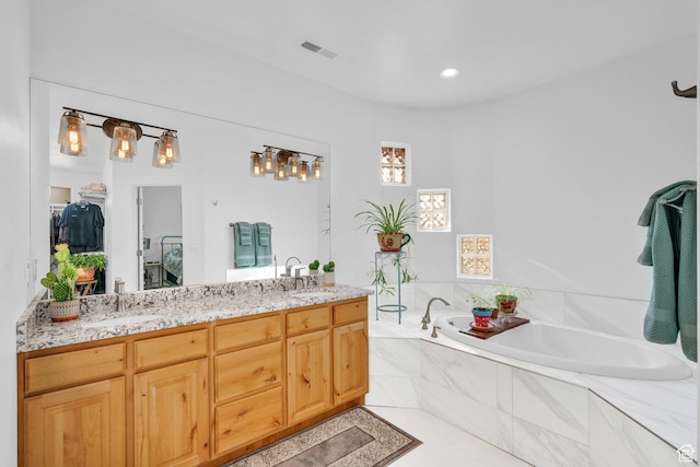 896 E Mesa Vista Dr, Ivins, UT 84738 - full bath featuring double vanity and a garden tub