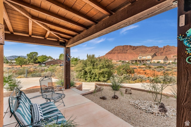 896 E Mesa Vista Dr, Ivins, UT 84738 - view of patio / terrace with a mountain view