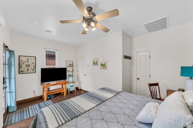 896 E Mesa Vista Dr, Ivins, UT 84738 - bedroom with ceiling fan and multiple windows
