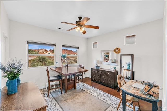 896 E Mesa Vista Dr, Ivins, UT 84738 - dining space featuring ceiling fan