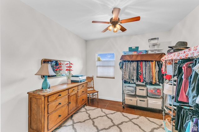896 E Mesa Vista Dr, Ivins, UT 84738 - spacious closet with ceiling fan and tile patterned floors