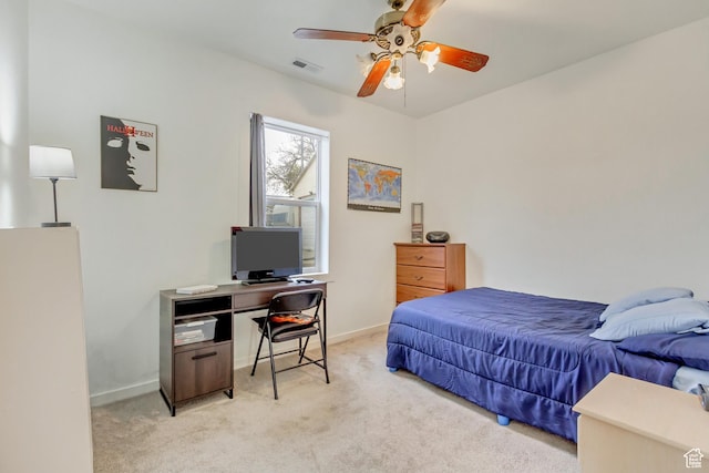 11 W Main St, Eureka, UT 84628 - bedroom featuring carpet flooring, a desk, baseboards, and a ceiling fan