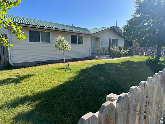 290 W 500 S, Manti, UT 84642 - view of front facade featuring metal roof, a chimney, and a standing seam roof