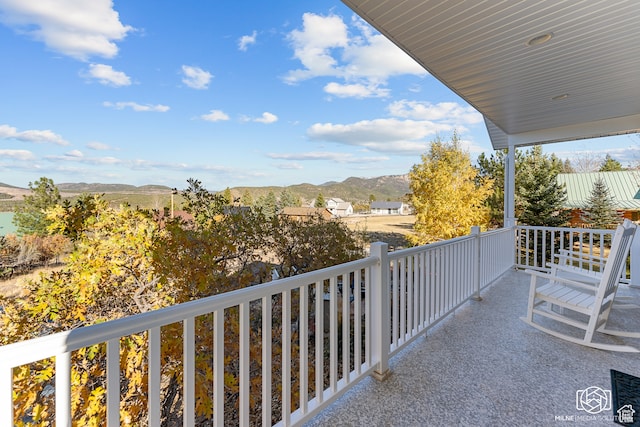 780 W Hillside Dr, Pine Valley, UT 84781 - balcony featuring a mountain view