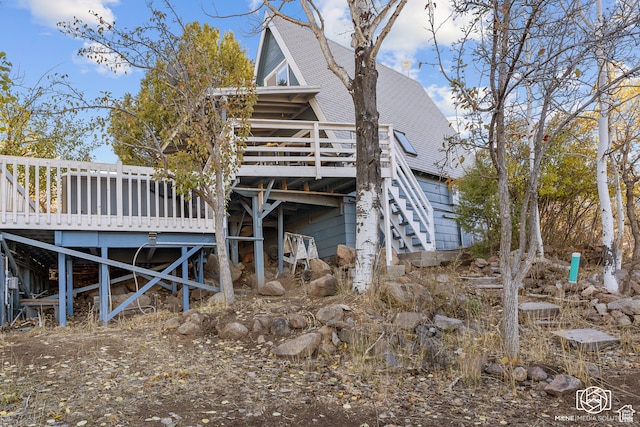 780 W Hillside Dr, Pine Valley, UT 84781 - exterior space with a wooden deck