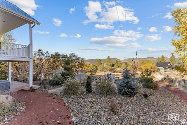 780 W Hillside Dr, Pine Valley, UT 84781 - view of yard with a mountain view and central air condition unit