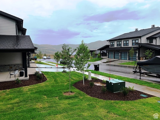 10005 N Meer Cir, Heber City, UT 84032 - yard at dusk with a mountain view