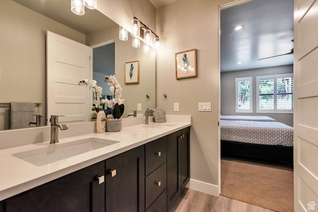 10005 N Meer Cir, Heber City, UT 84032 - bathroom featuring vanity and wood-type flooring