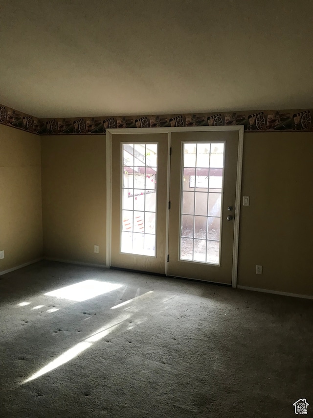 spare room featuring carpet floors