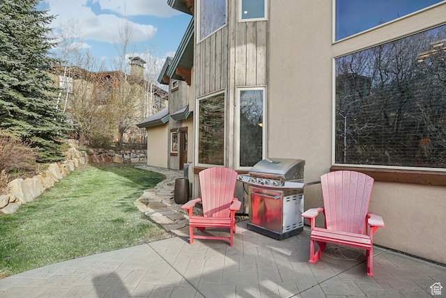 view of patio with grilling area