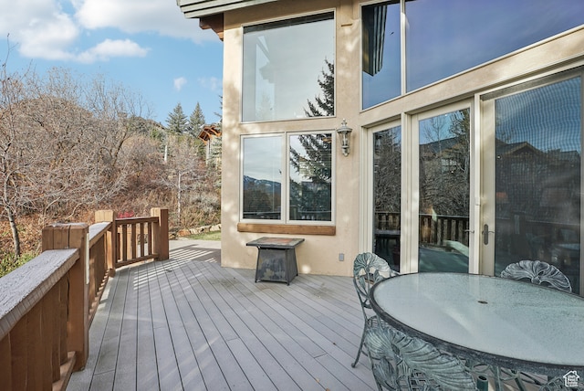 view of wooden deck