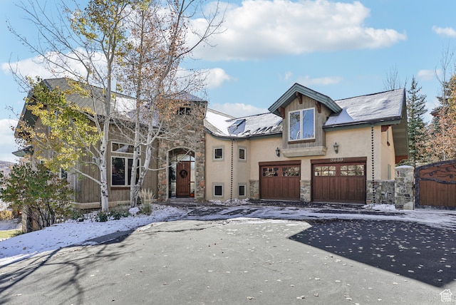 view of front of house featuring a garage