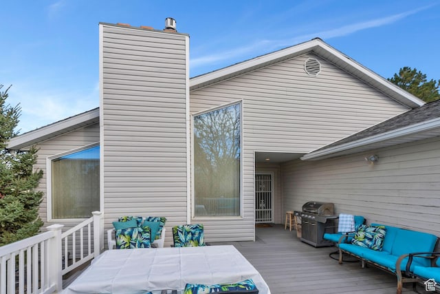 3635 S Arbor Park Dr, Magna, UT 84044 - deck featuring grilling area and an outdoor living space