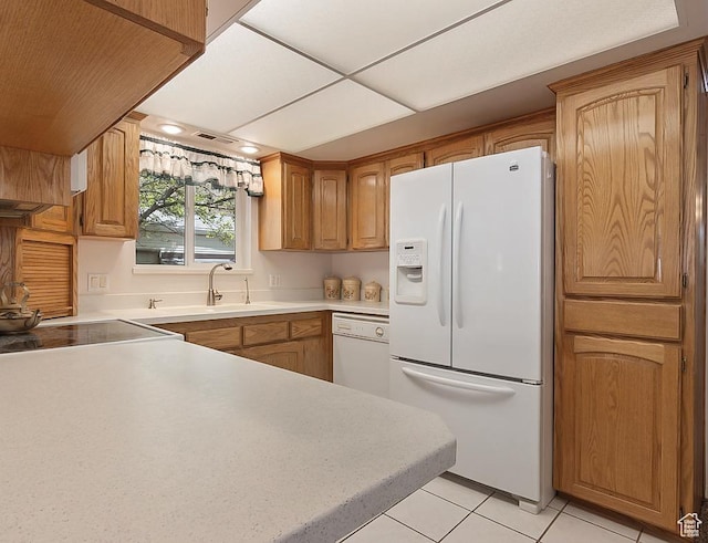 180 N 1100 E Unit 133, Washington, UT 84780 - kitchen with white appliances, light countertops, a sink, and light tile patterned flooring