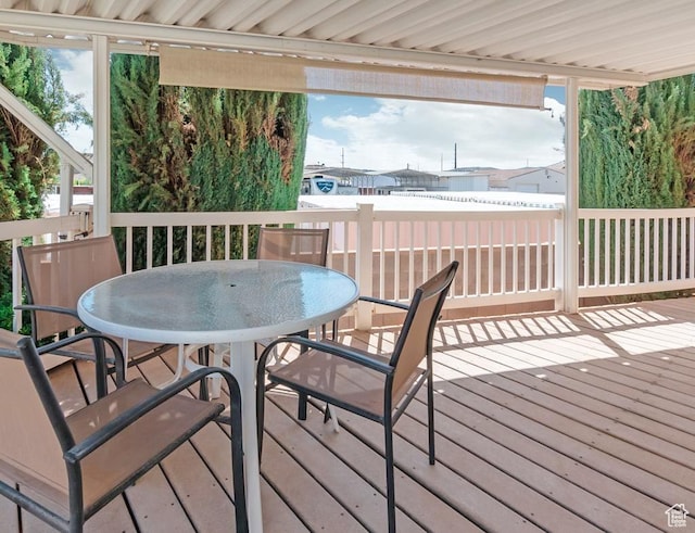 180 N 1100 E Unit 133, Washington, UT 84780 - wooden terrace with outdoor dining space