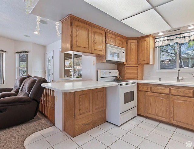 180 N 1100 E Unit 133, Washington, UT 84780 - kitchen featuring a sink, white appliances, light countertops, and open floor plan