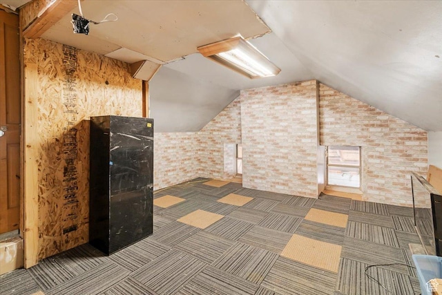165 S 200 W, Manti, UT 84642 - additional living space featuring brick wall, vaulted ceiling, and carpet floors
