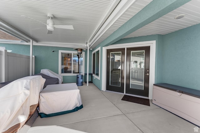 519 N Pintail Ln Unit C, Vineyard, UT 84059 - view of patio with a ceiling fan and french doors