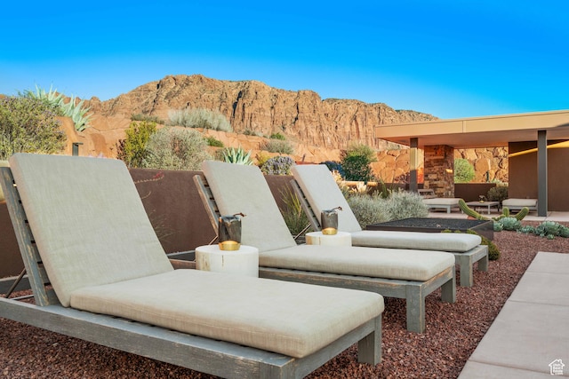 1748 N Cochise Dr, Ivins, UT 84738 - view of patio / terrace featuring a mountain view