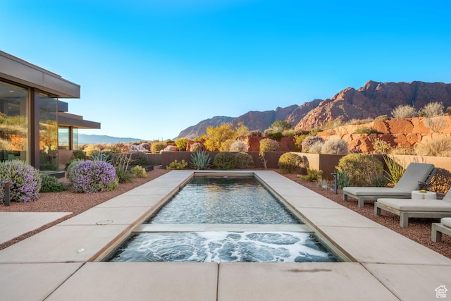 1748 N Cochise Dr, Ivins, UT 84738 - view of pool with a mountain view and a fenced backyard