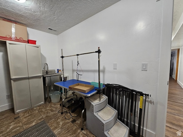 660 S 2500 W, Vernal, UT 84078 - misc room featuring dark hardwood / wood-style floors and a textured ceiling
