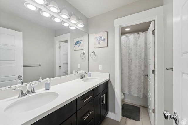 11959 S 235 E, Draper, UT 84020 - full bathroom with tile patterned flooring, toilet, and double vanity