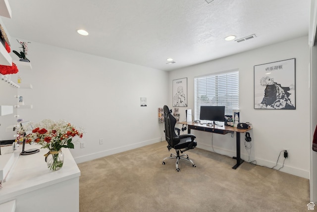 11959 S 235 E, Draper, UT 84020 - office area with light carpet, recessed lighting, and baseboards