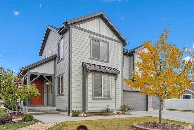 11959 S 235 E, Draper, UT 84020 - traditional-style home with board and batten siding, driveway, fence, and entry steps