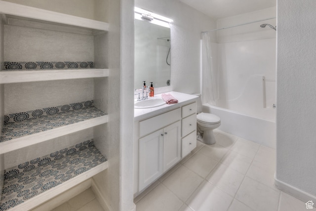 385 E Pueblo Ct, Moab, UT 84532 - full bathroom with vanity, tile patterned flooring, shower / bath combo, and toilet