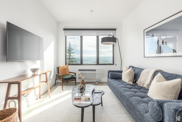 2303 Deer Hollow Rd Unit 1314, Park City, UT 84060 - living room with a wall unit AC and wood-type flooring