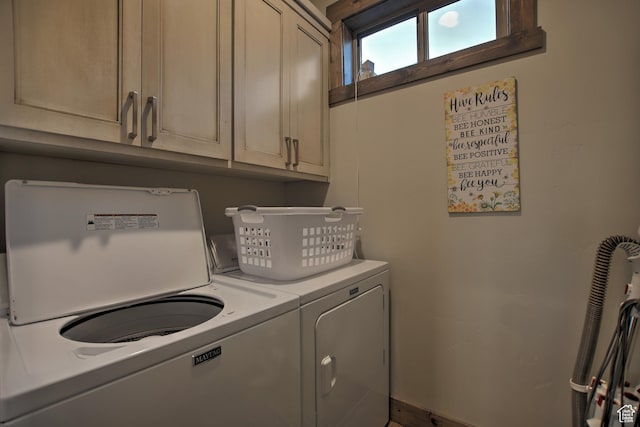 1400 N Cisco Cir, Garden City, UT 84028 - clothes washing area with cabinet space and separate washer and dryer