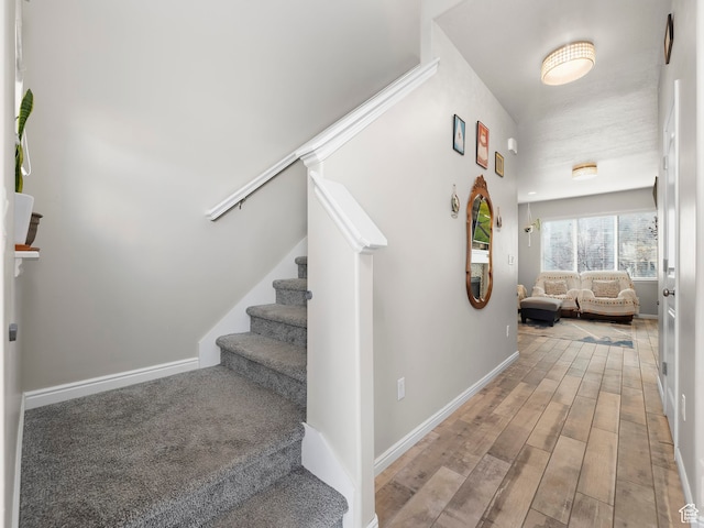4182 E Paddock Way, Eagle Mountain, UT 84005 - stairs with hardwood / wood-style floors