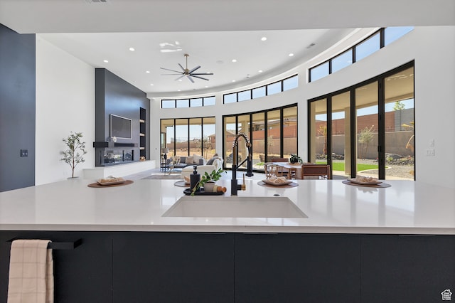 3967 N Hillside Way, Santa Clara, UT 84765 - kitchen featuring sink and ceiling fan