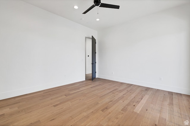 3967 N Hillside Way, Santa Clara, UT 84765 - empty room with light hardwood / wood-style floors and ceiling fan