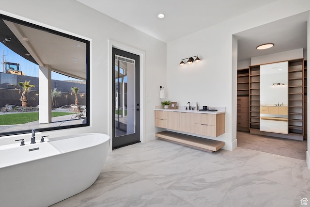 3967 N Hillside Way, Santa Clara, UT 84765 - bathroom with a washtub and vanity